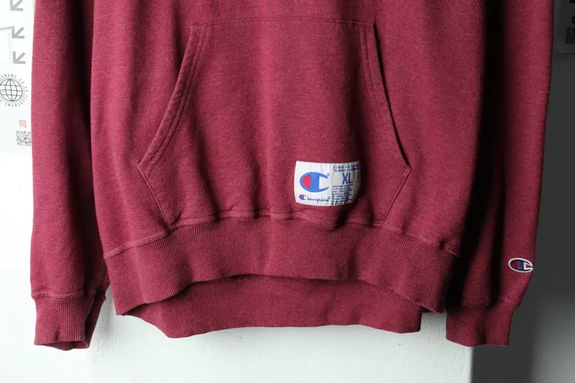 (2XL-3XL) 챔피온 후드티셔츠 빅사이즈 버건디 빅로고-151B5 상품이미지4