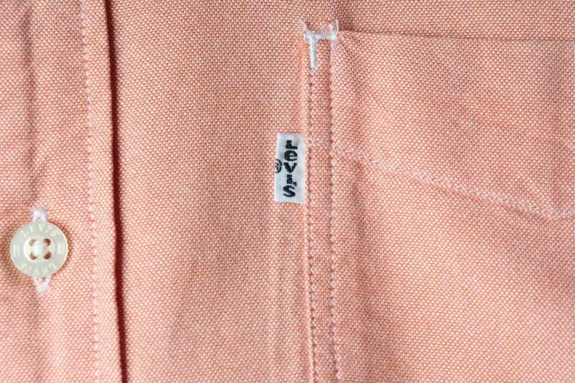 (L-XL) 리바이스 셔츠 남방 핑크 무지 아메카지-1537D 상품이미지5