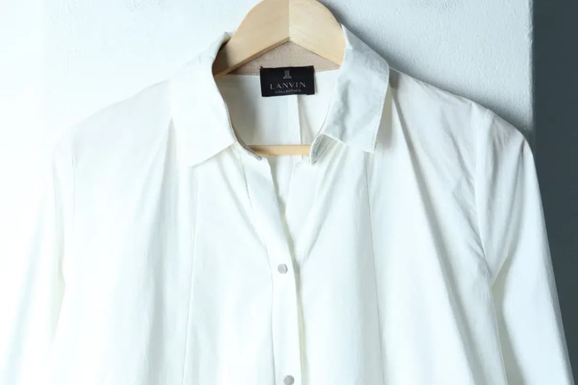 W(M-L) 랑방 셔츠 남방 화이트 무지 블라우스-15388 상품이미지3