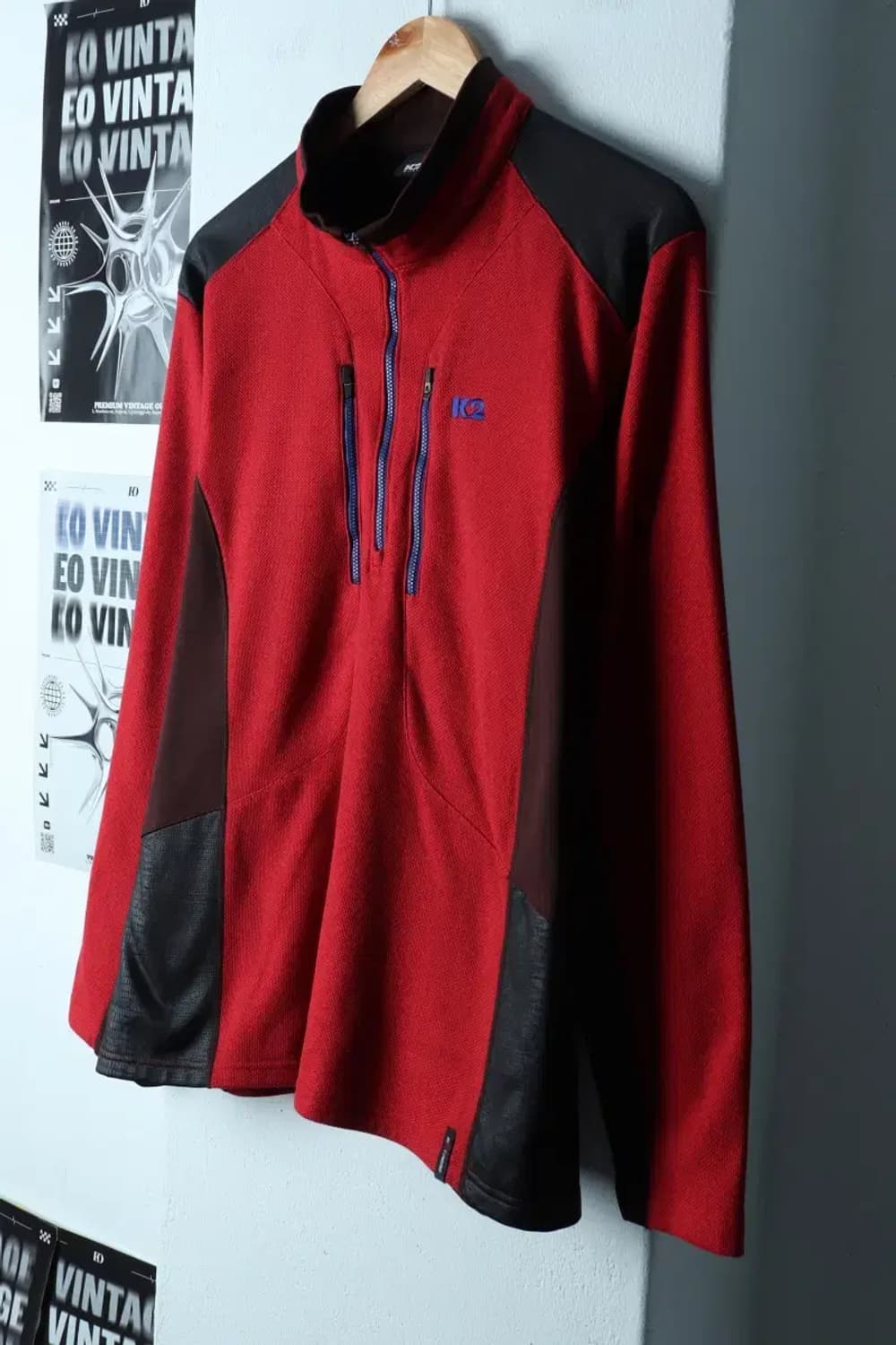 (2XL) K2 케이투 카라 긴팔티셔츠 빅사이즈 반집업 기모-153C0 상품이미지1