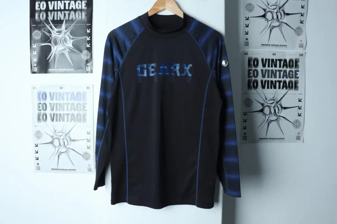 (XL) 브랜드빈티지 긴팔티셔츠 기어엑스 기능성 블랙-153DC 상품이미지2