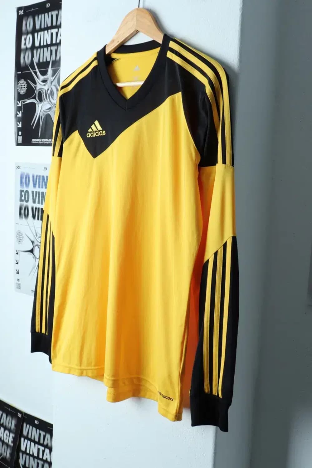 (XL-2XL) 아디다스 긴팔티셔츠 축구 기능성 노랑-153DE 상품이미지1