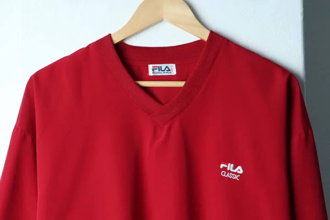 (XL) 휠라 긴팔티셔츠 년대 웜업 레드-153E1 상품이미지3