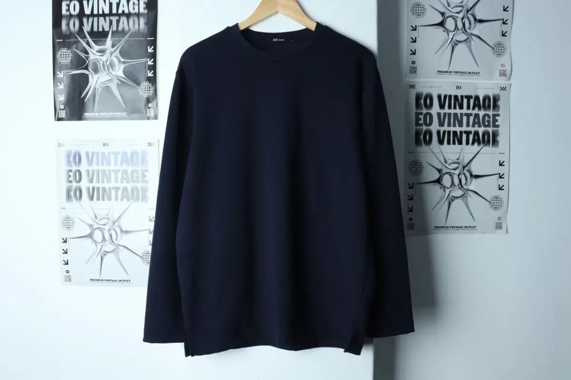 W(2XL) 지오송지오 맨투맨 티셔츠 빅사이즈 네이비 폴리-153EE 상품이미지2