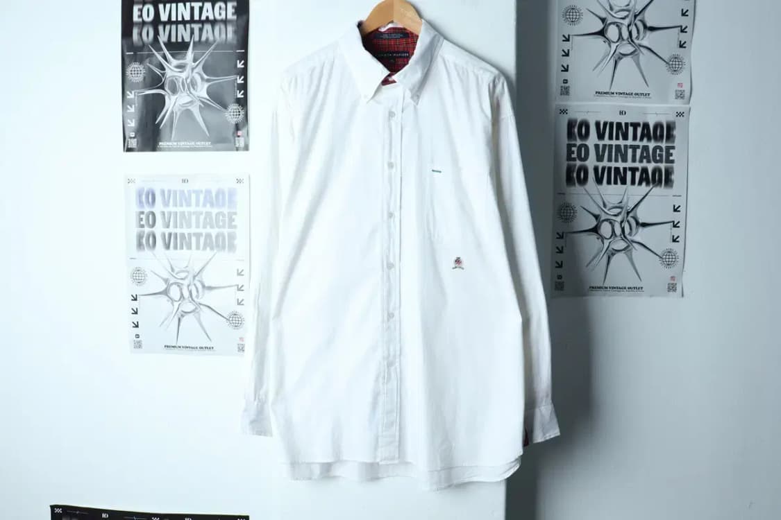 (XL-3XL) 타미힐피거 셔츠 남방 빅사이즈 화이트 올드스쿨-15404 상품이미지2