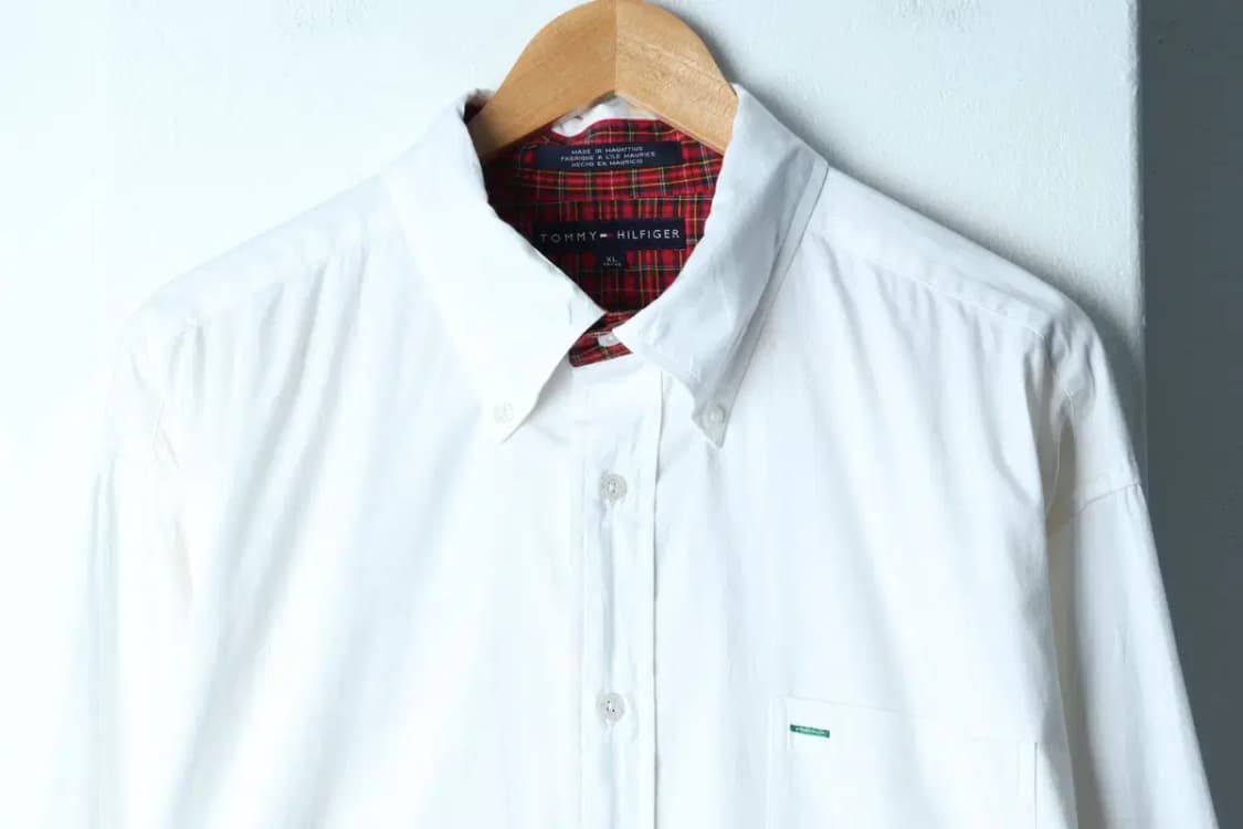 (XL-3XL) 타미힐피거 셔츠 남방 빅사이즈 화이트 올드스쿨-15404 상품이미지3