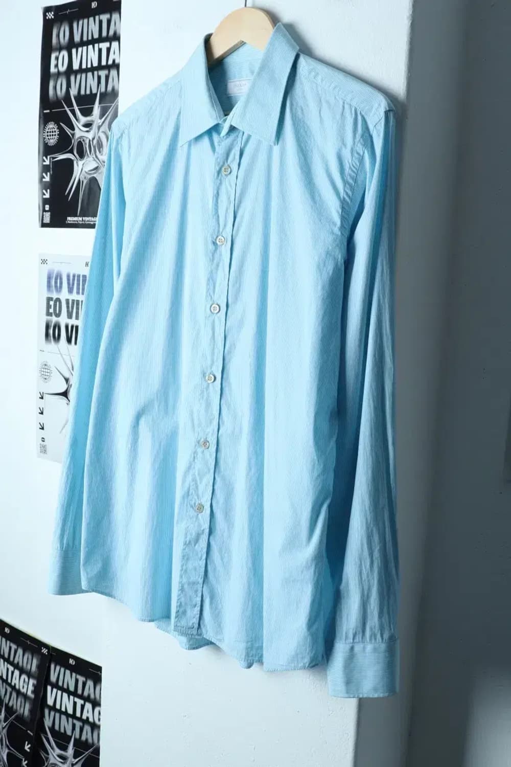 (XL) 브랜드빈티지 셔츠 남방 프라다 연블루-15406 상품이미지1