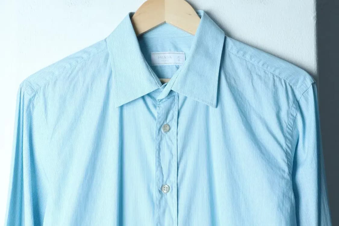 (XL) 브랜드빈티지 셔츠 남방 프라다 연블루-15406 상품이미지3
