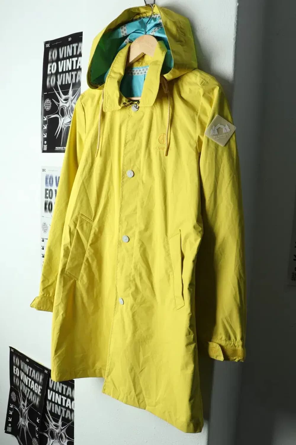 W(L) 빈폴 집업 바람막이 점퍼자켓 노랑 우븐 롱-15213 상품이미지1