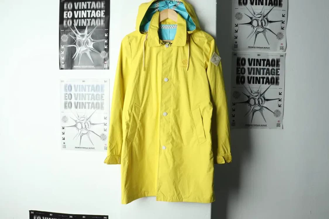 W(L) 빈폴 집업 바람막이 점퍼자켓 노랑 우븐 롱-15213 상품이미지2