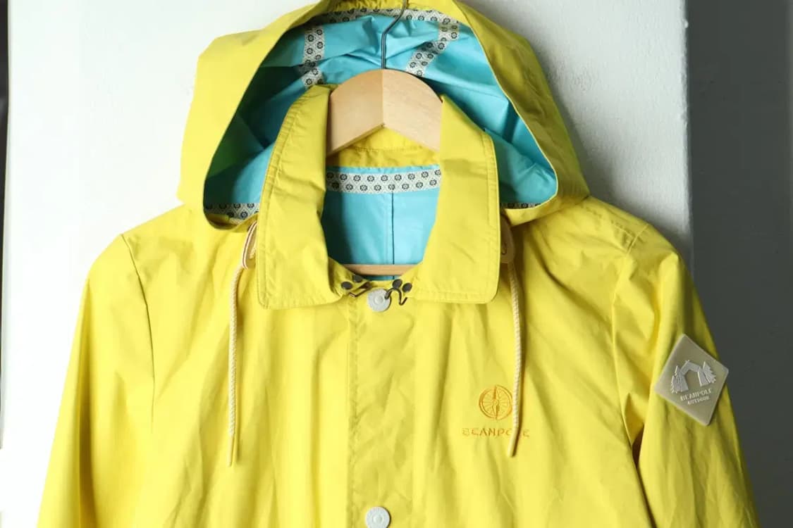 W(L) 빈폴 집업 바람막이 점퍼자켓 노랑 우븐 롱-15213 상품이미지3