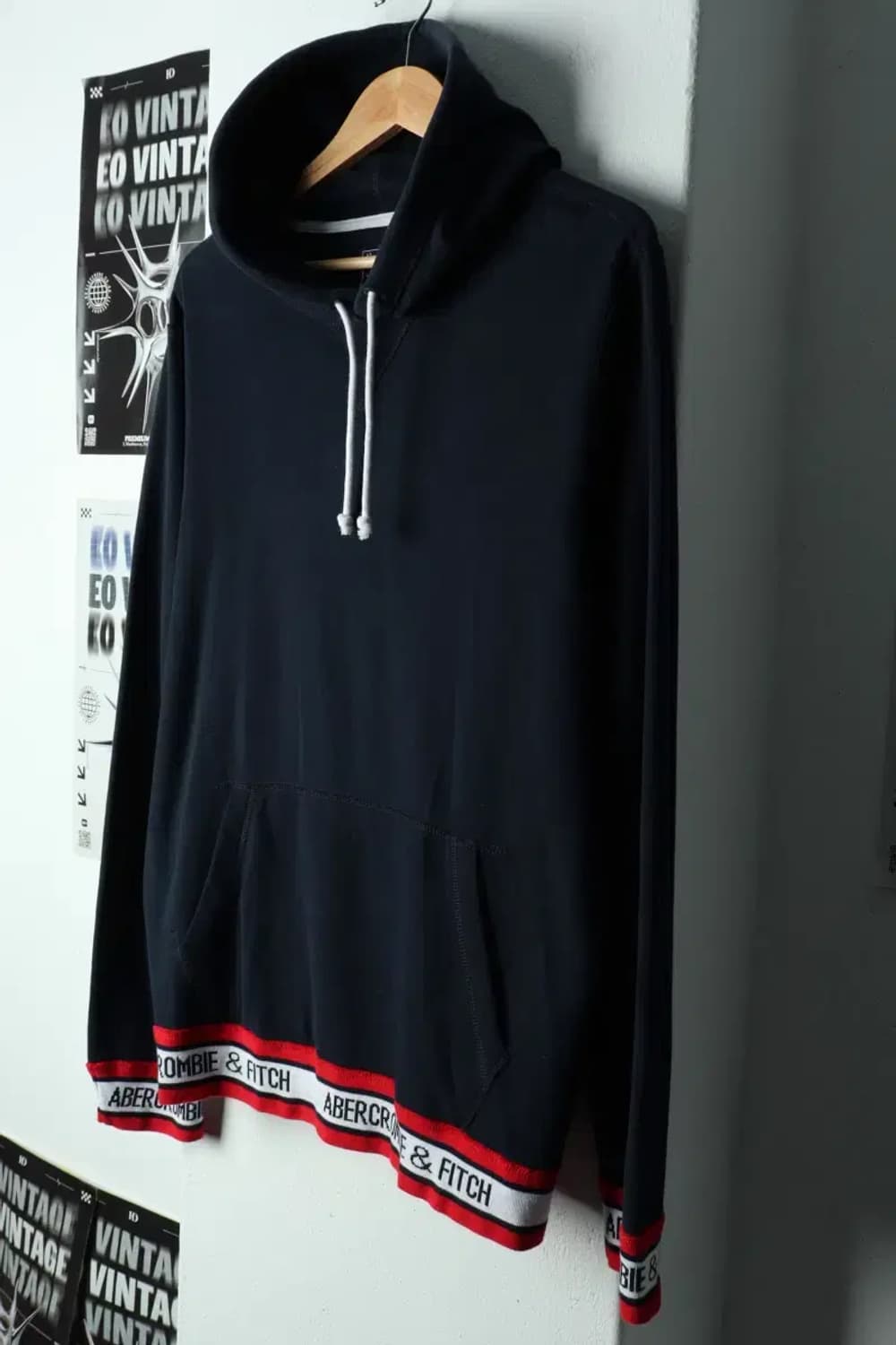 (L-XL) 아베크롬비 후드티셔츠 네이비 기모 올드스쿨-1522F 상품이미지1