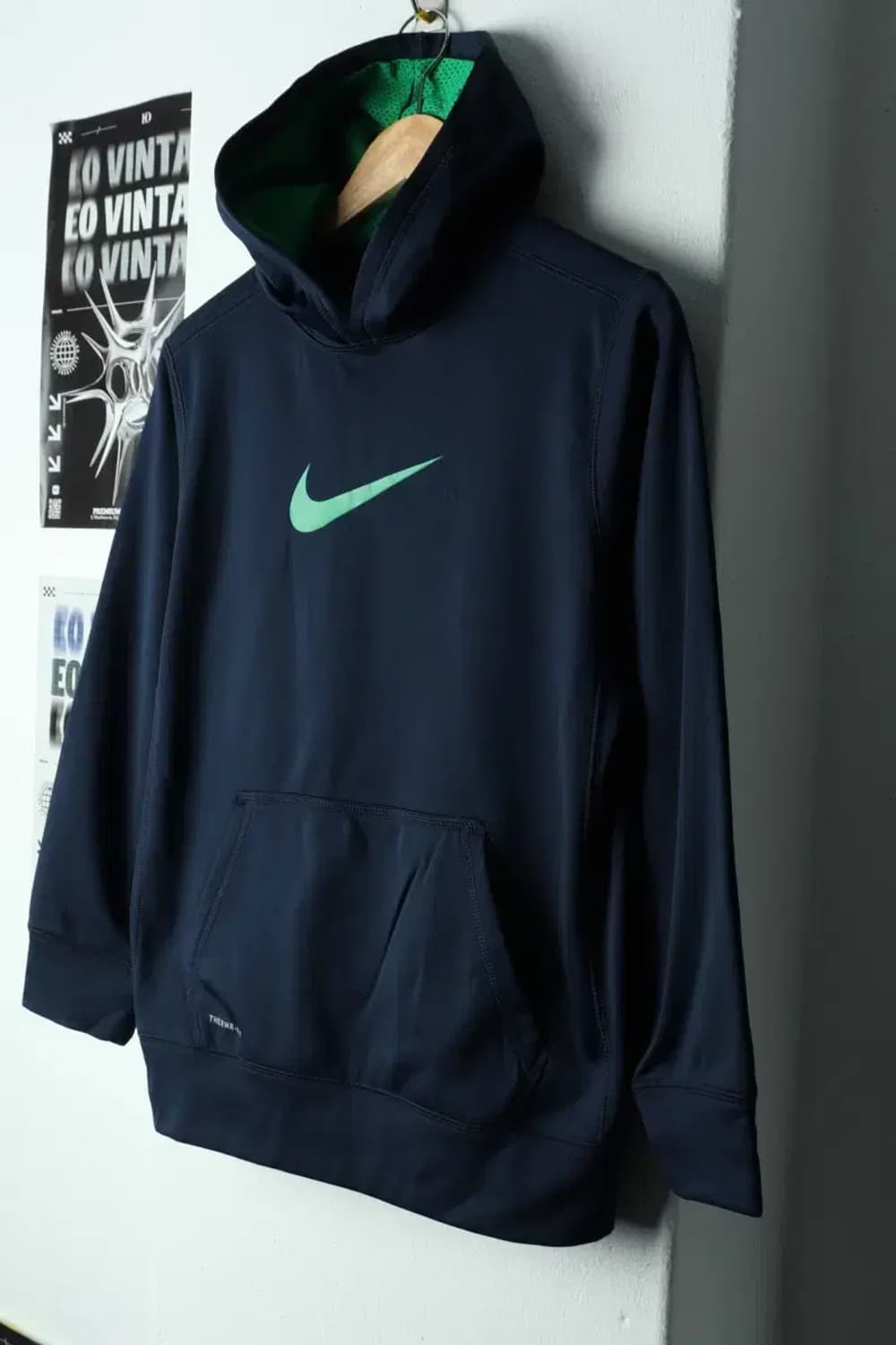 W(L-XL) 나이키 후드티셔츠 기능성 네이비 기모-15232 상품이미지1