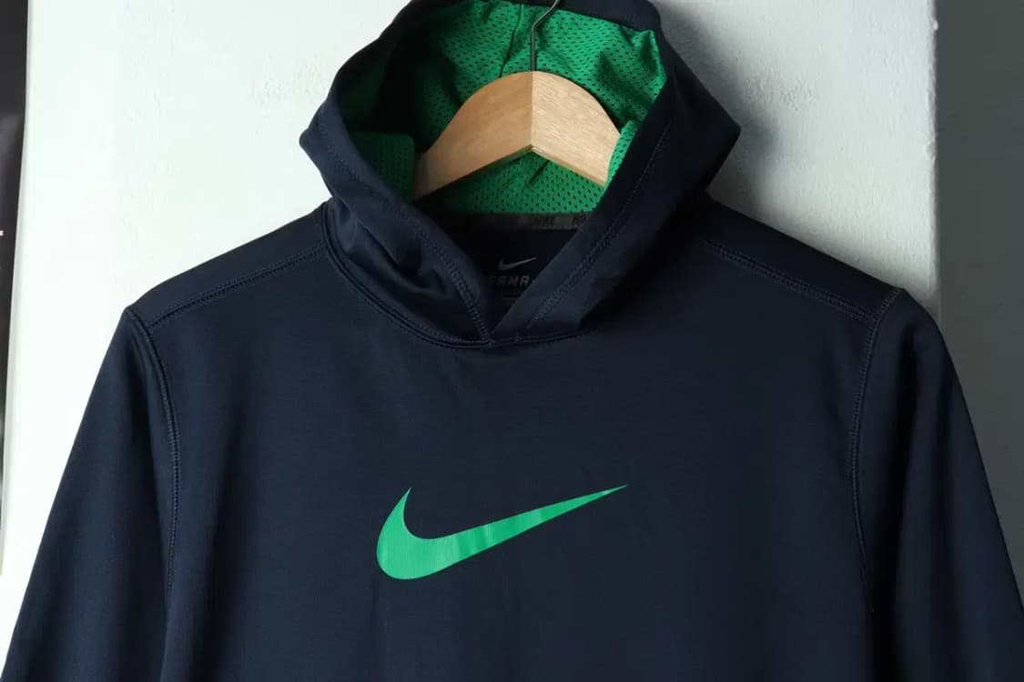 W(L-XL) 나이키 후드티셔츠 기능성 네이비 기모-15232 상품이미지3