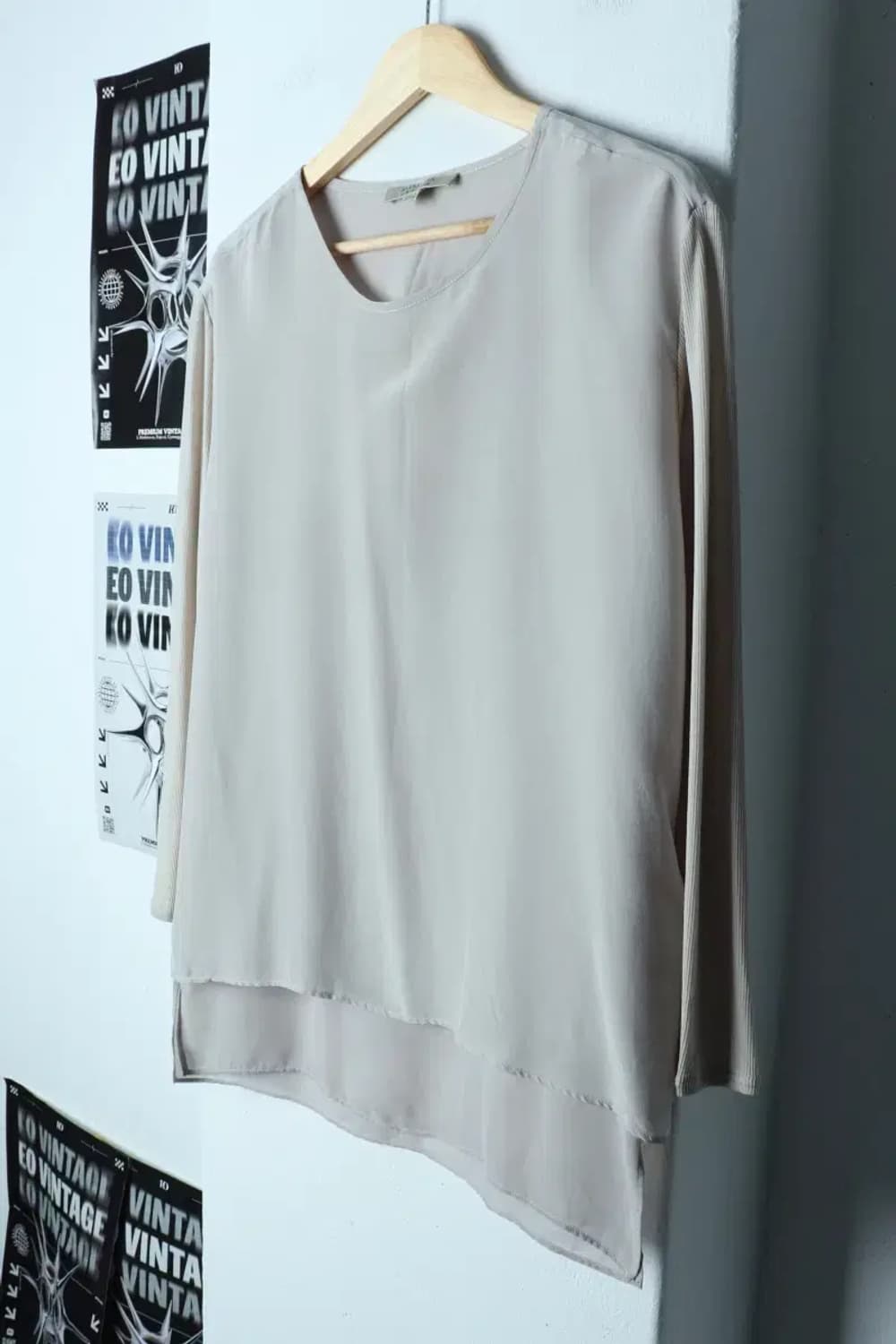 W(M) 브랜드빈티지 긴팔티셔츠 올세인츠 실크 레이어드-15466 상품이미지1