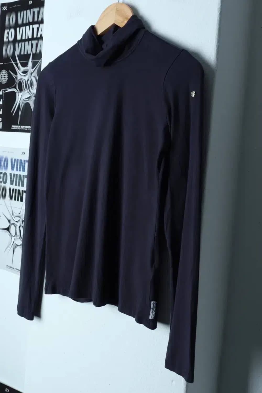 W(S-M) 아르마니 긴팔티셔츠 목폴라 네이비-15467 상품이미지1