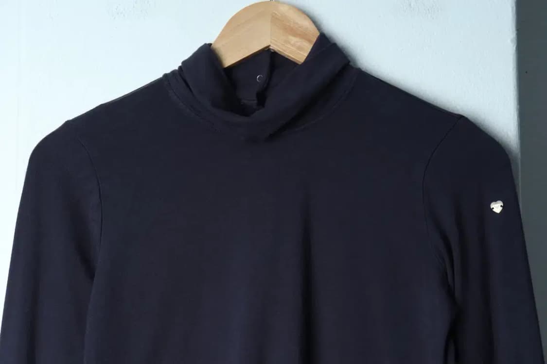W(S-M) 아르마니 긴팔티셔츠 목폴라 네이비-15467 상품이미지3