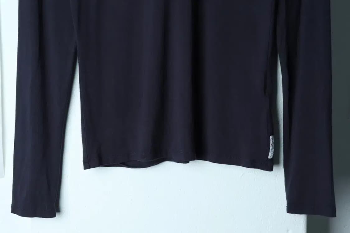 W(S-M) 아르마니 긴팔티셔츠 목폴라 네이비-15467 상품이미지4