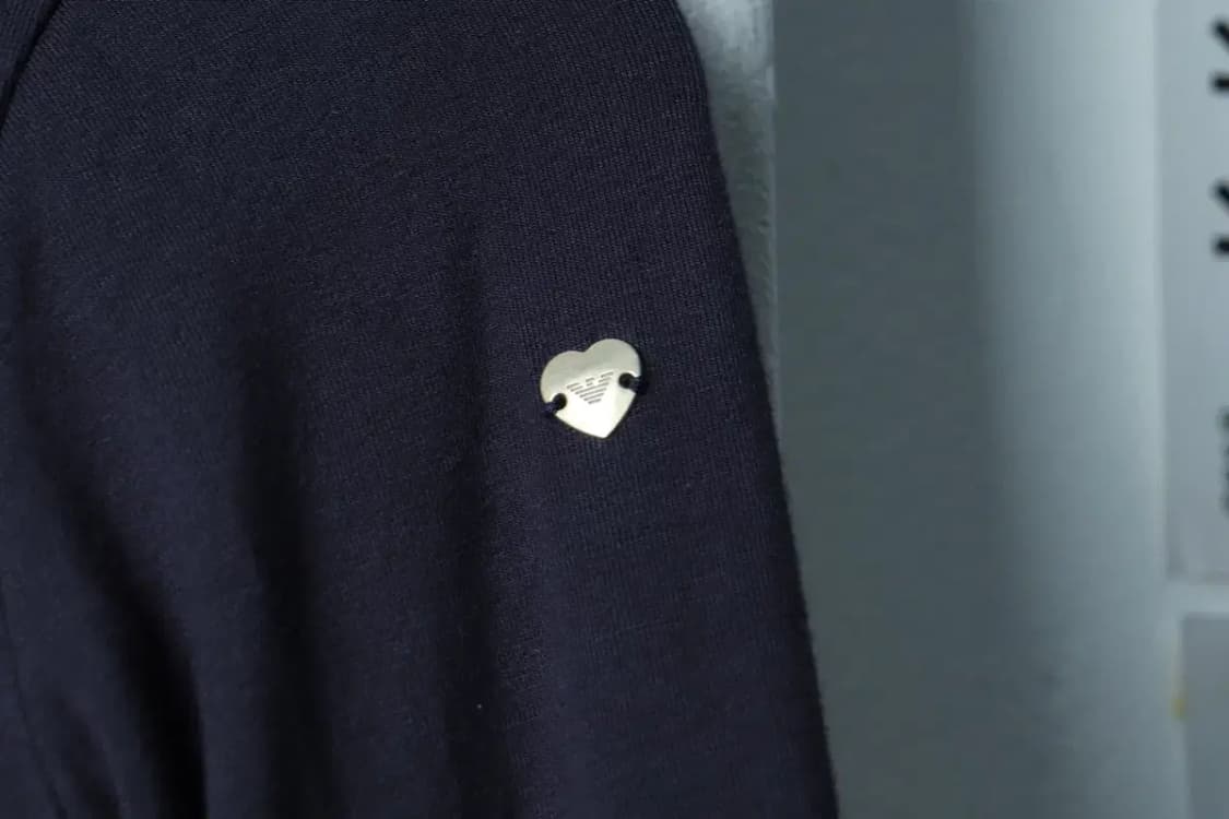 W(S-M) 아르마니 긴팔티셔츠 목폴라 네이비-15467 상품이미지5