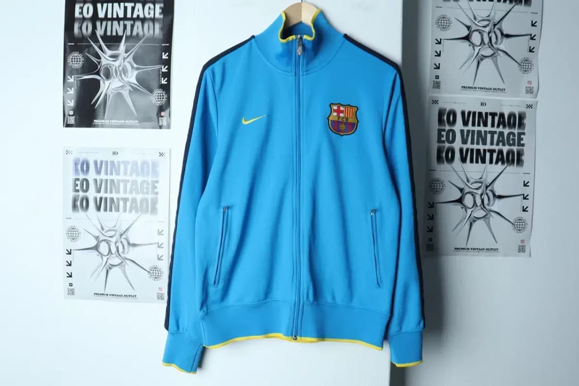 (L-XL) 나이키 집업져지 트랙탑 축구 바르셀로나 희귀-1547A 상품이미지2