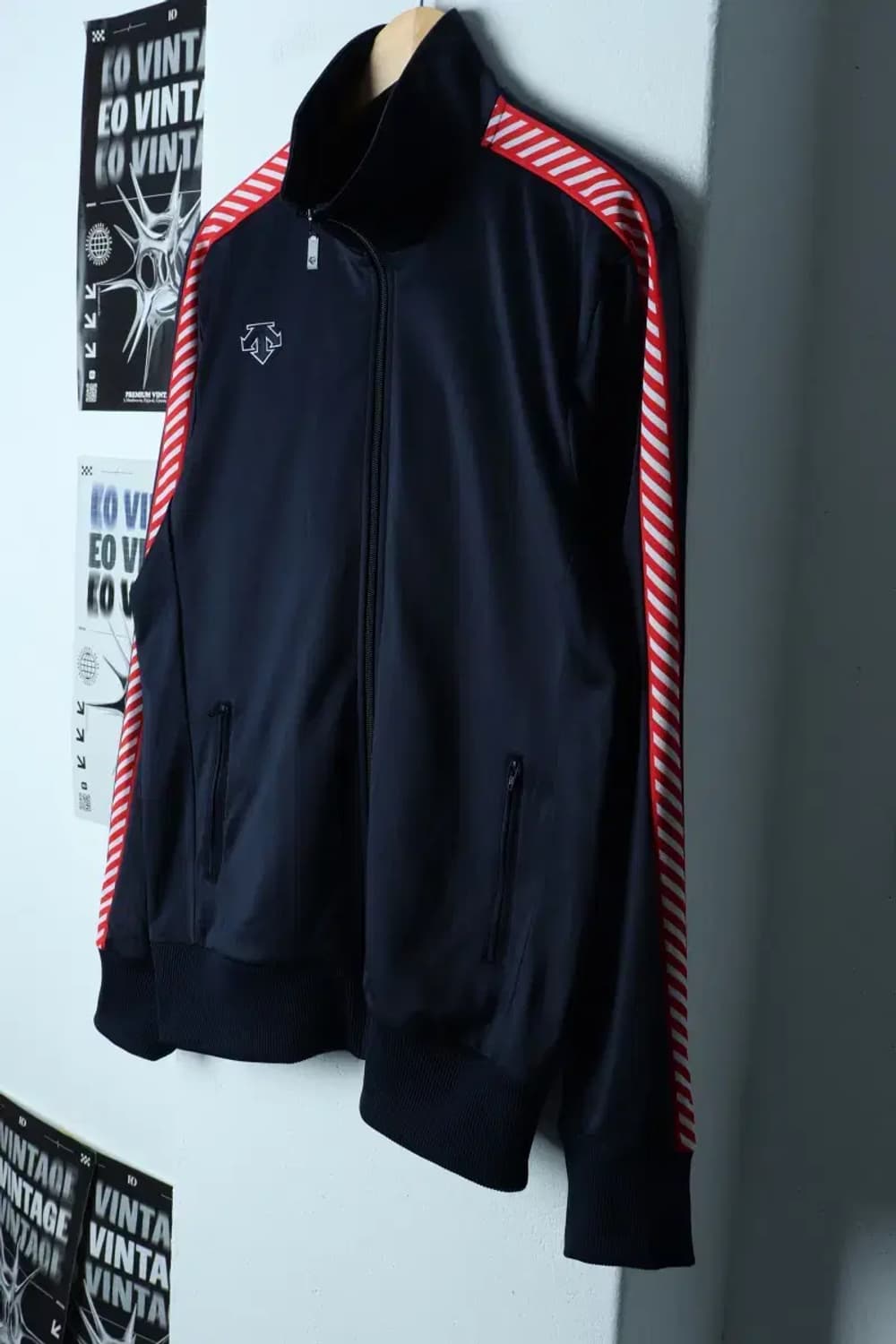 (2XL-3XL) 데상트 집업져지 트랙탑 빅사이즈 네이비-154F2 상품이미지1