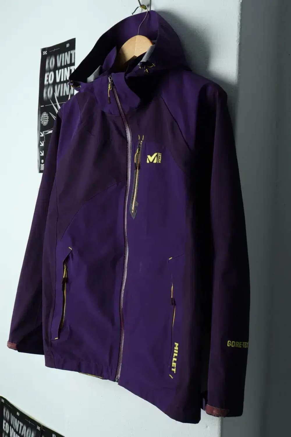 W(XL) 밀레 집업 바람막이 점퍼자켓 고어텍스 방수 퍼플-1550C 상품이미지1