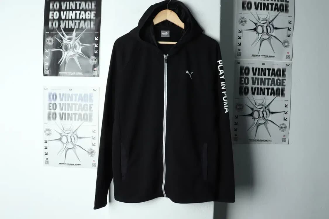 (2XL) 퓨마 후드집업 빅사이즈 블랙 매쉬-15583 상품이미지2