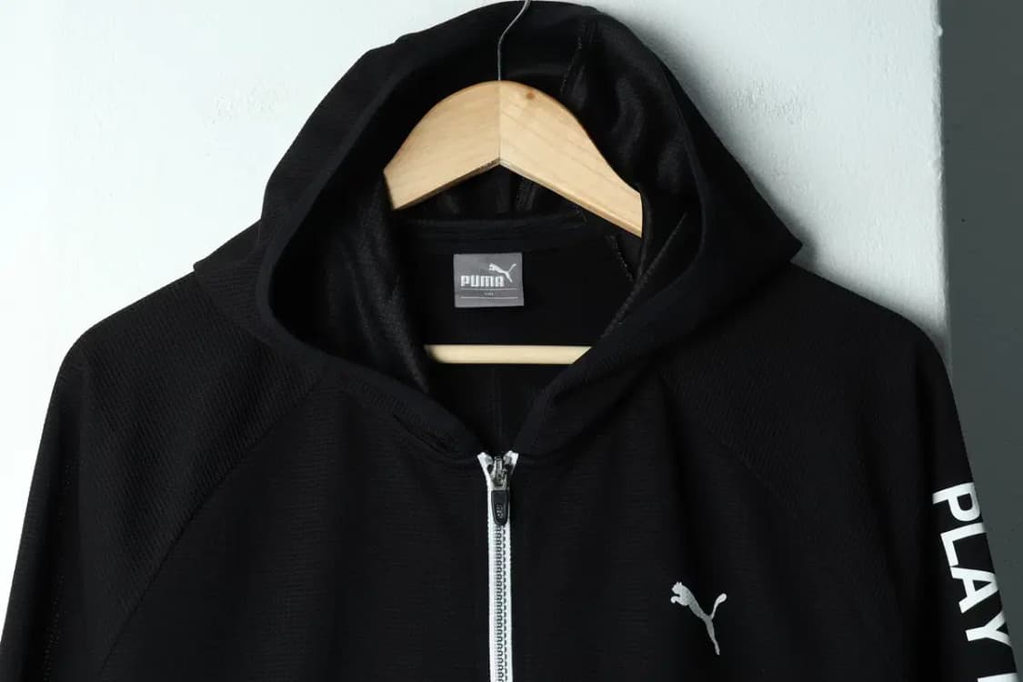 (2XL) 퓨마 후드집업 빅사이즈 블랙 매쉬-15583 상품이미지3