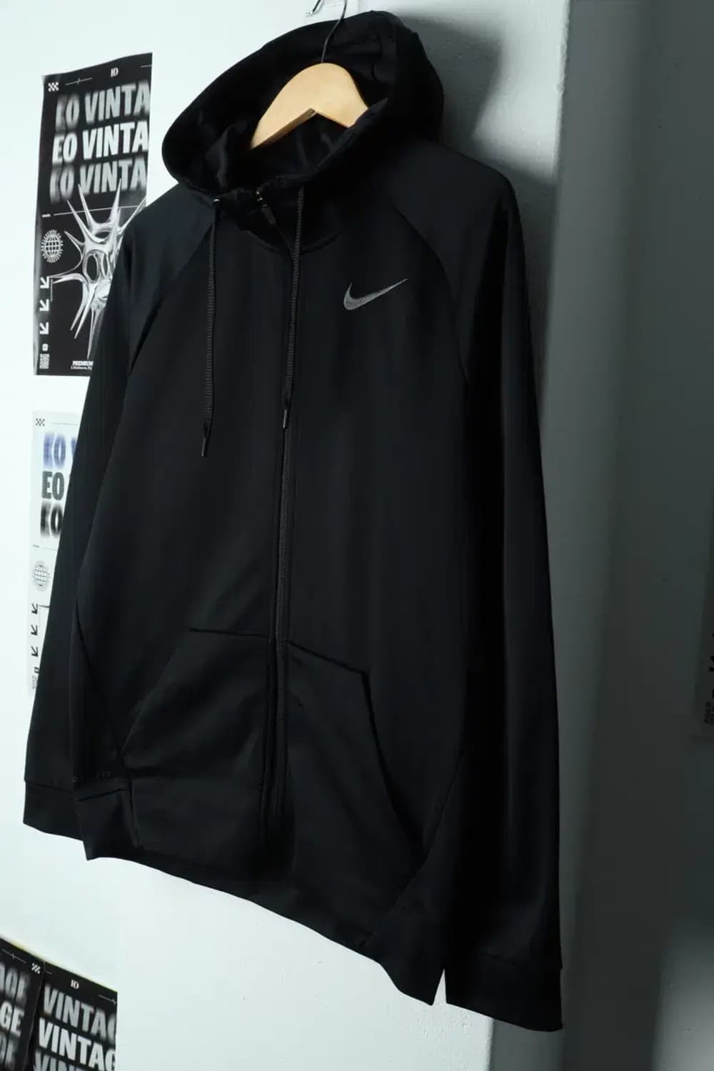 (M) 나이키 후드집업 블랙 기모 올드스쿨-15584 상품이미지1
