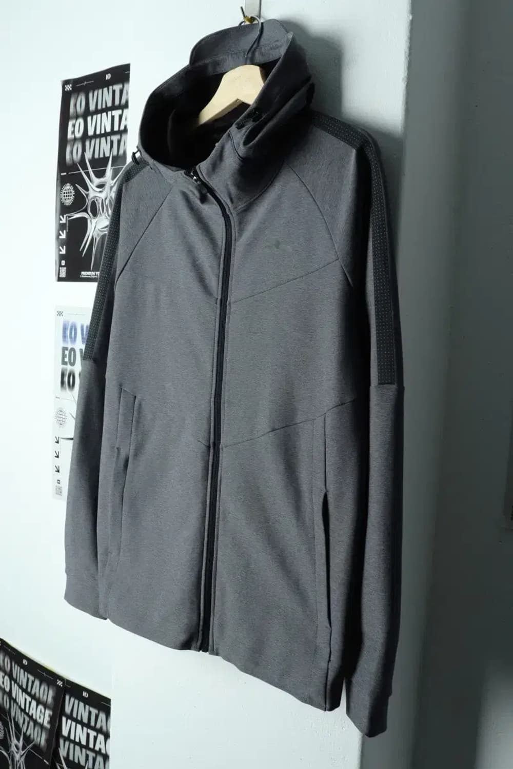 (XL-2XL) 퓨마 후드집업 그레이 폴리 올드스쿨-15585 상품이미지1