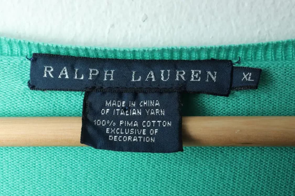 W(XL) 폴로 랄프로렌 니트 브이넥 연그린 포니-15594 상품이미지6