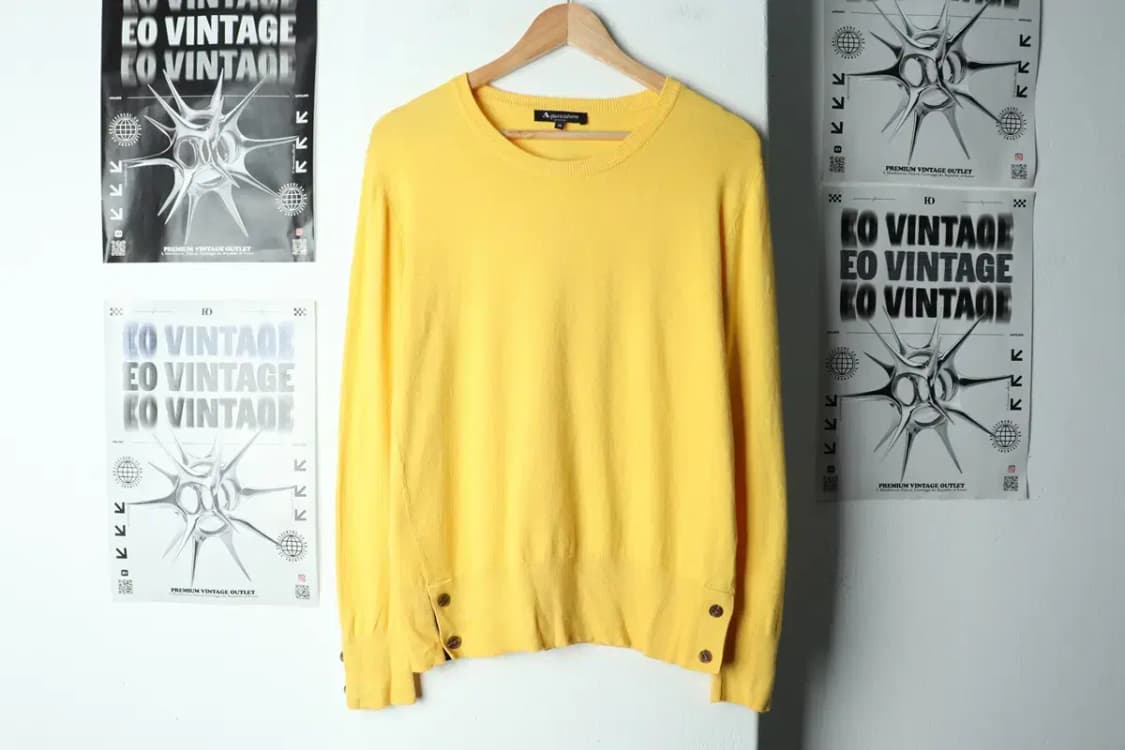 W(XL) 아쿠아스큐텀 니트 노랑 무지-1559B 상품이미지2