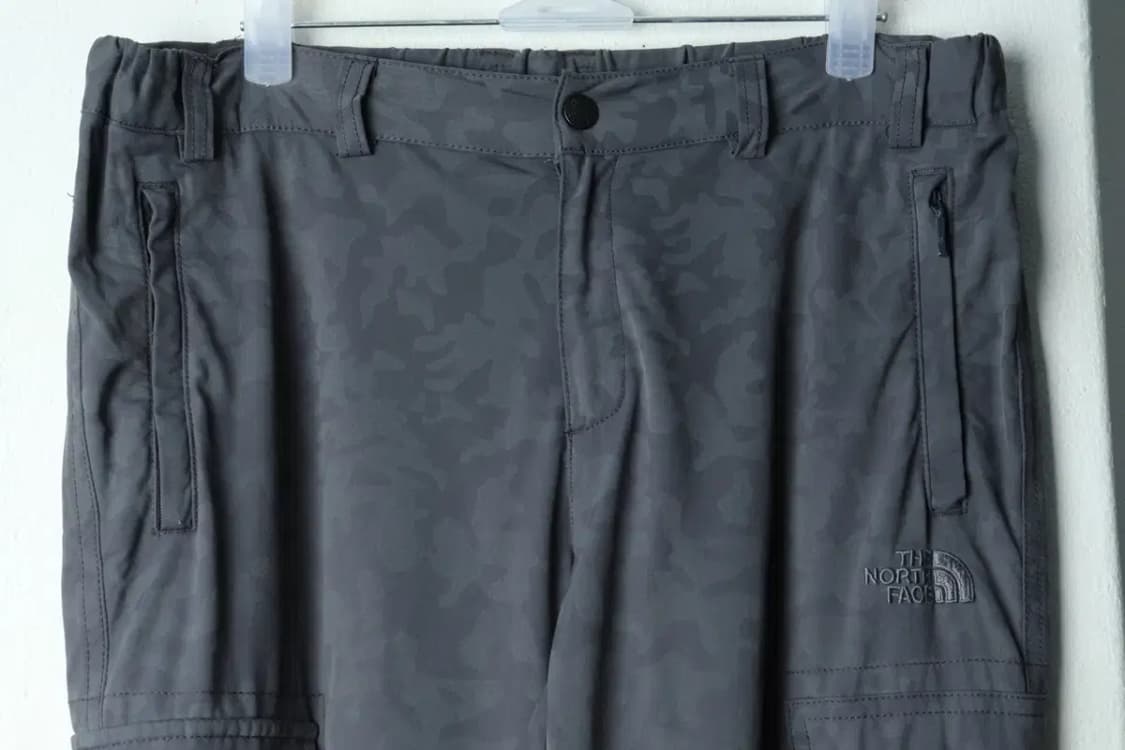 W(L-XL) 노스페이스 트레이닝복 바지 그레이 카모 밴딩-215F 상품이미지3