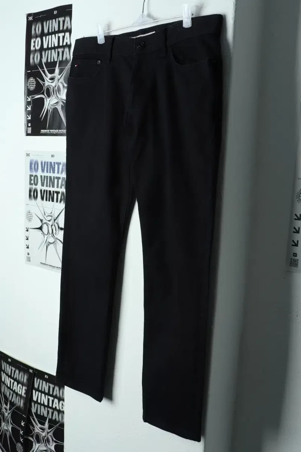 W(XL-2XL) 타미힐피거 면바지 팬츠 빅사이즈 블랙-2196 상품이미지1