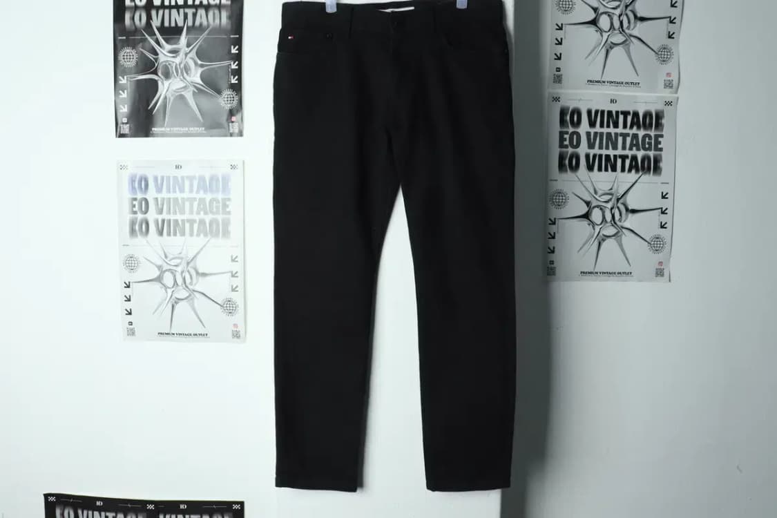 W(XL-2XL) 타미힐피거 면바지 팬츠 빅사이즈 블랙-2196 상품이미지2