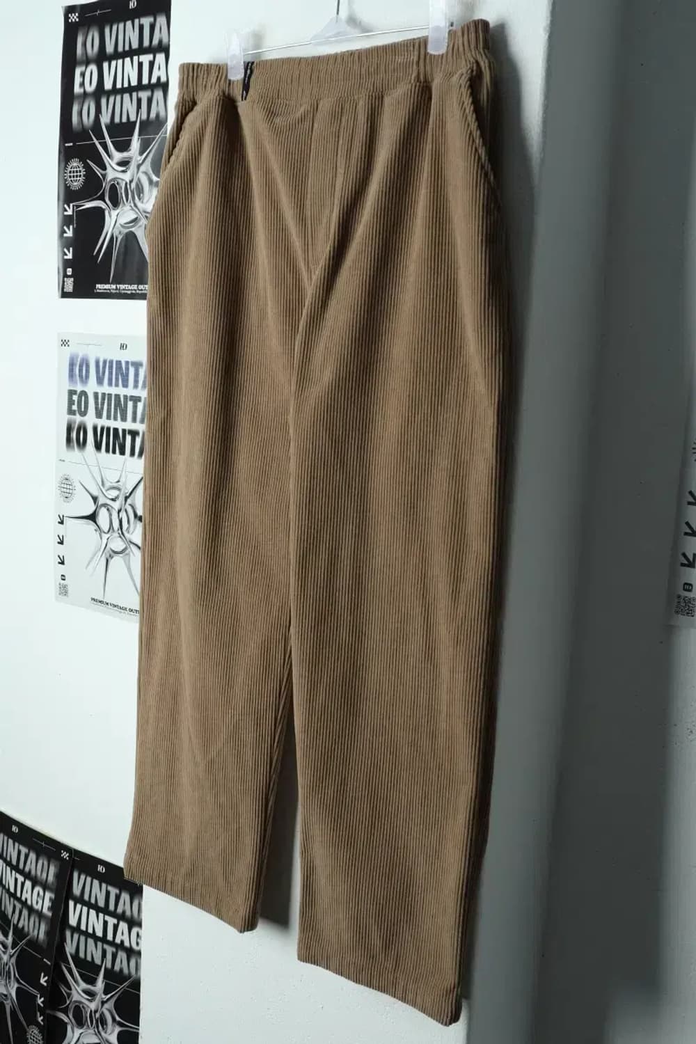 (L-XL) 에디바우어 트레이닝복 바지 브라운 코듀로이 밴딩-21A1 상품이미지1