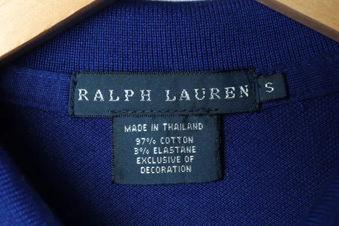 W(S-M) 폴로 랄프로렌 카라 긴팔티셔츠 블루 럭비 빅포니-1563A 상품이미지6