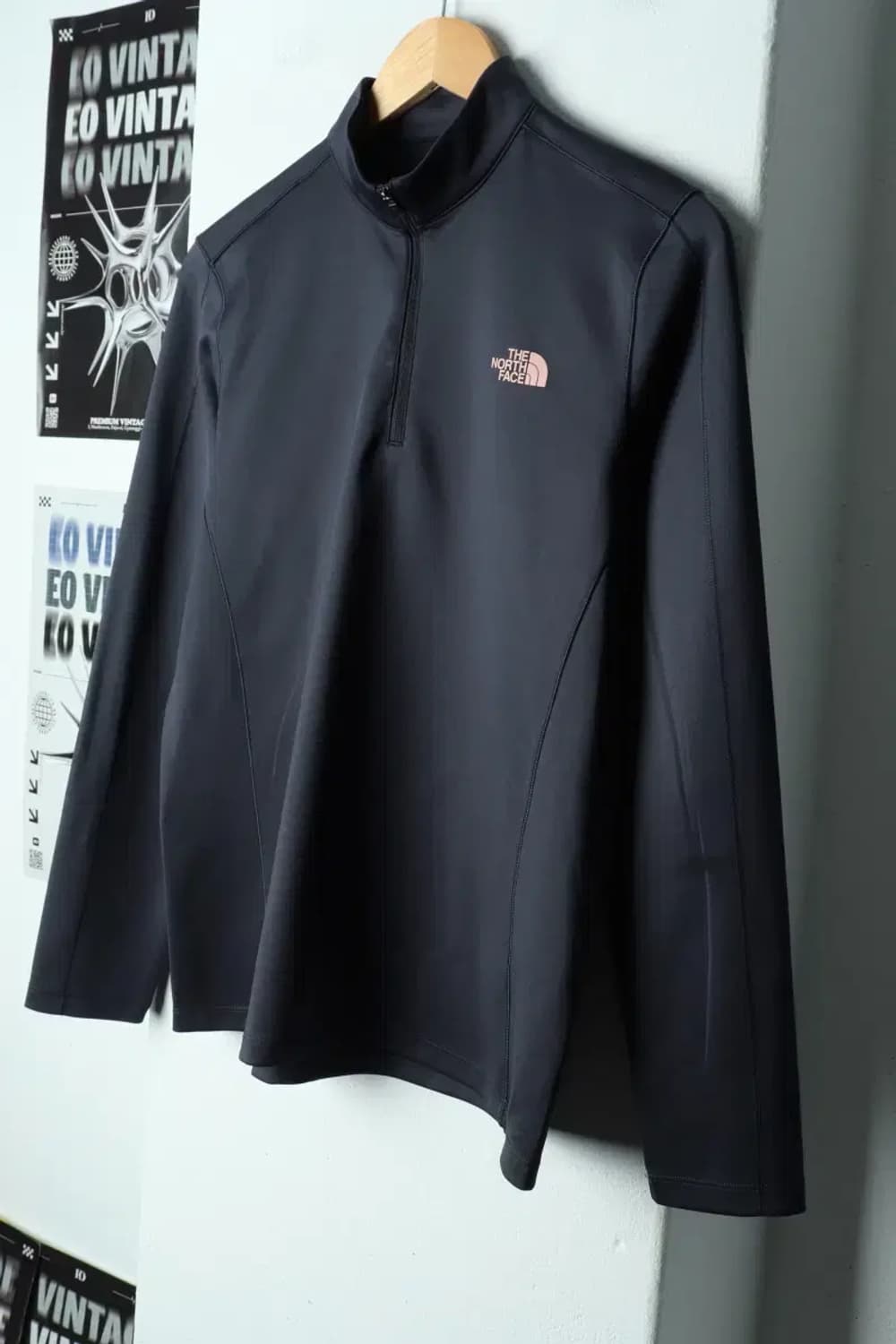 W(L) 노스페이스 카라 긴팔티셔츠 기능성 반집업 그레이-1563B 상품이미지1