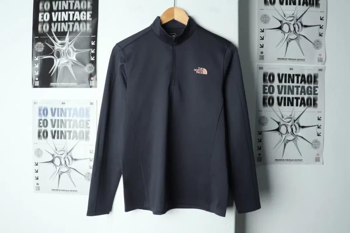 W(L) 노스페이스 카라 긴팔티셔츠 기능성 반집업 그레이-1563B 상품이미지2