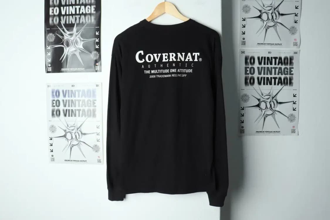 (S) 커버낫 긴팔티셔츠 블랙 로고 올드스쿨-1563C 상품이미지6