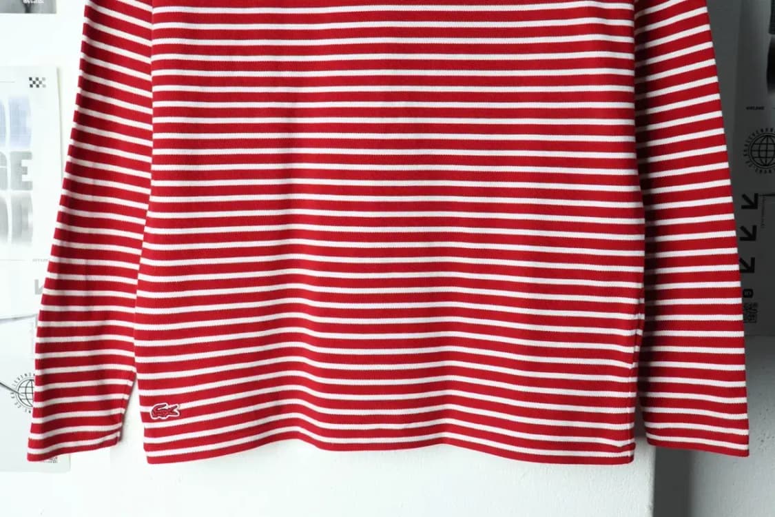 W(M) 라코스테 긴팔티셔츠 스트라이프 버건디-1563D 상품이미지4