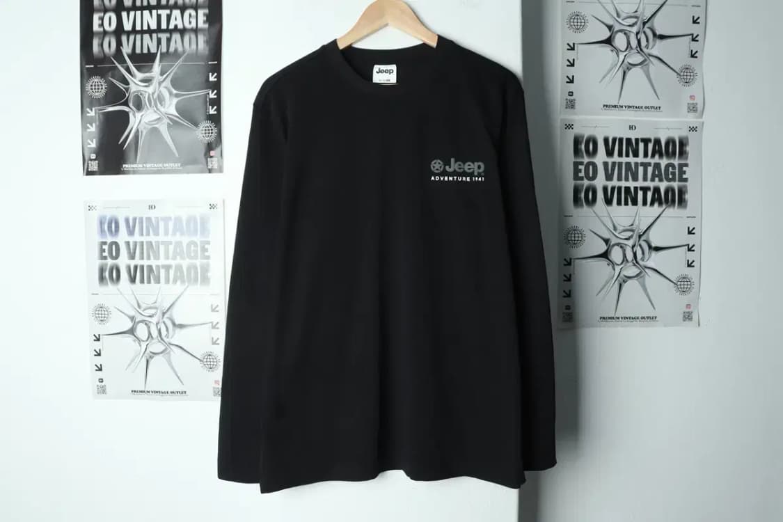 (2XL) 지프 긴팔티셔츠 빅사이즈 블랙 올드스쿨-1563F 상품이미지2