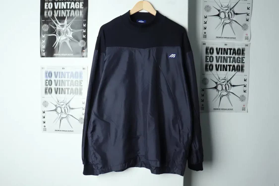 (F) 미즈노 긴팔티셔츠 네이비 웜업 축구 풋살-15640 상품이미지2