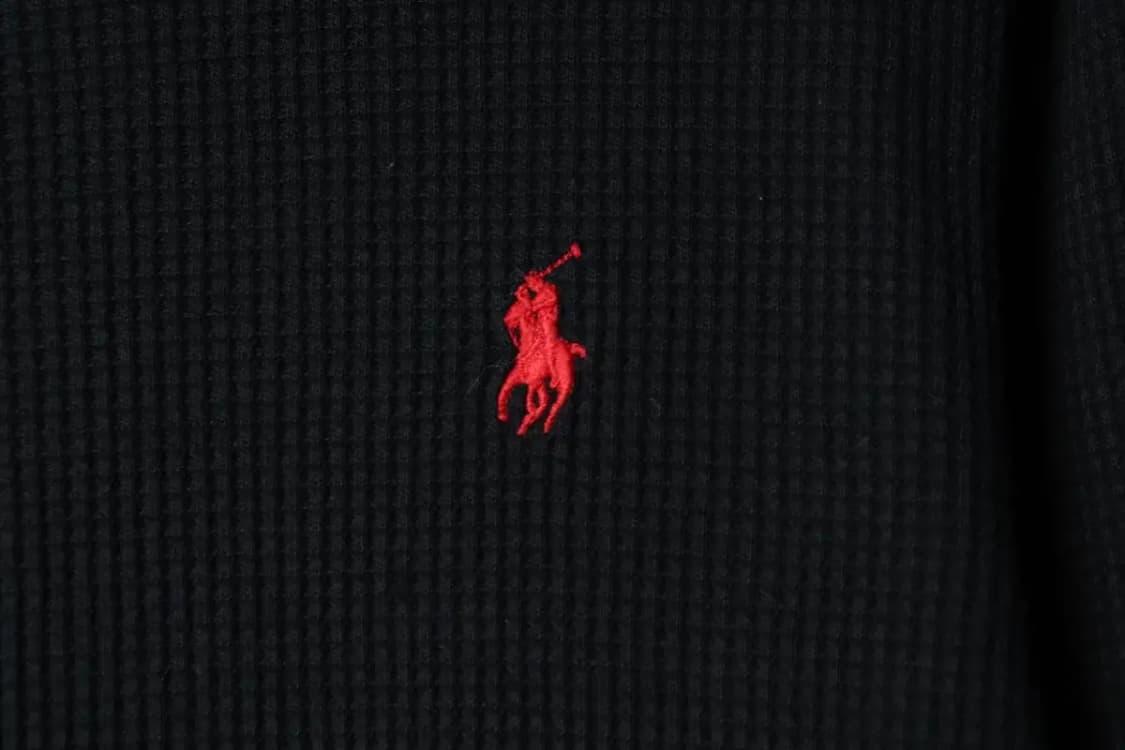 (L-XL) 폴로 랄프로렌 긴팔티셔츠 와플 블랙 레드포니-15641 상품이미지5