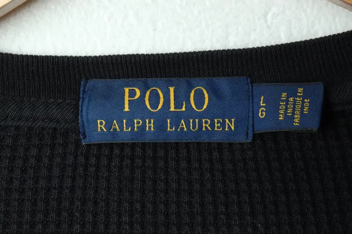 (L-XL) 폴로 랄프로렌 긴팔티셔츠 와플 블랙 레드포니-15641 상품이미지6