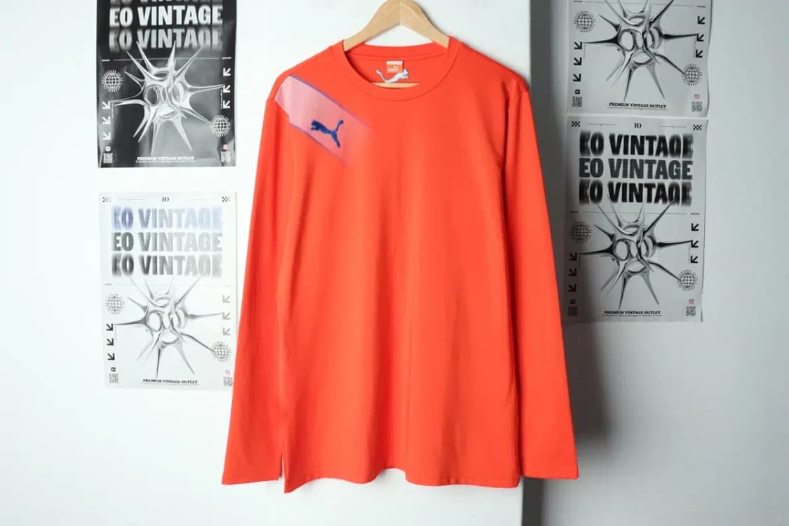 (2XL) 퓨마 긴팔티셔츠 빅사이즈 기능성 주황-15645 상품이미지2