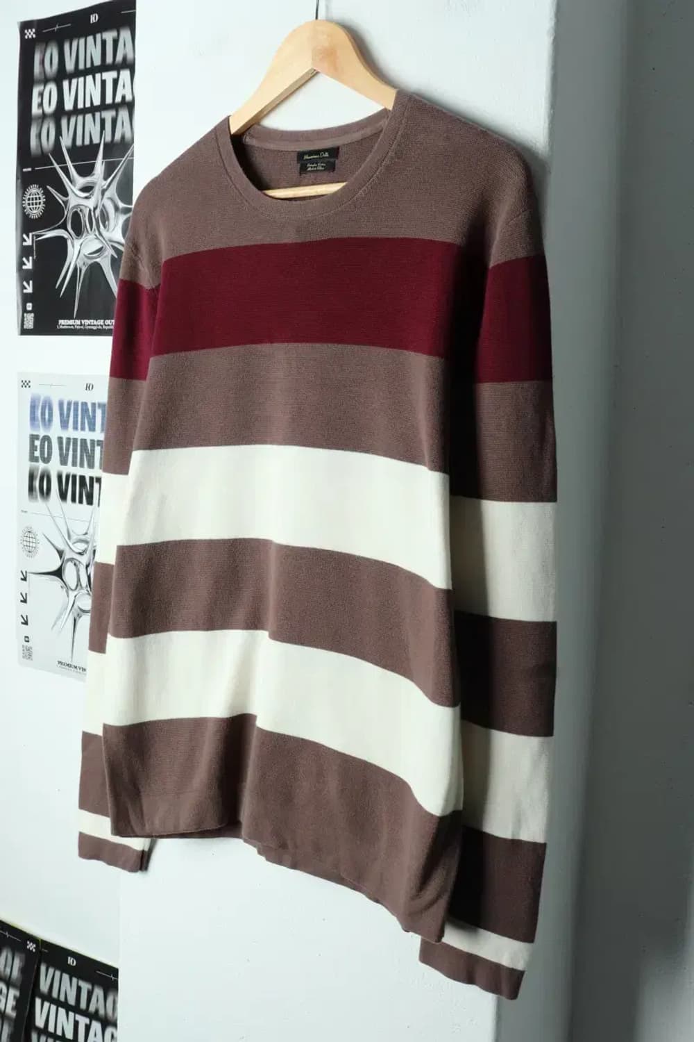 (L-XL) 브랜드빈티지 긴팔티셔츠 마시모두띠 스트라이프-1564B 상품이미지1