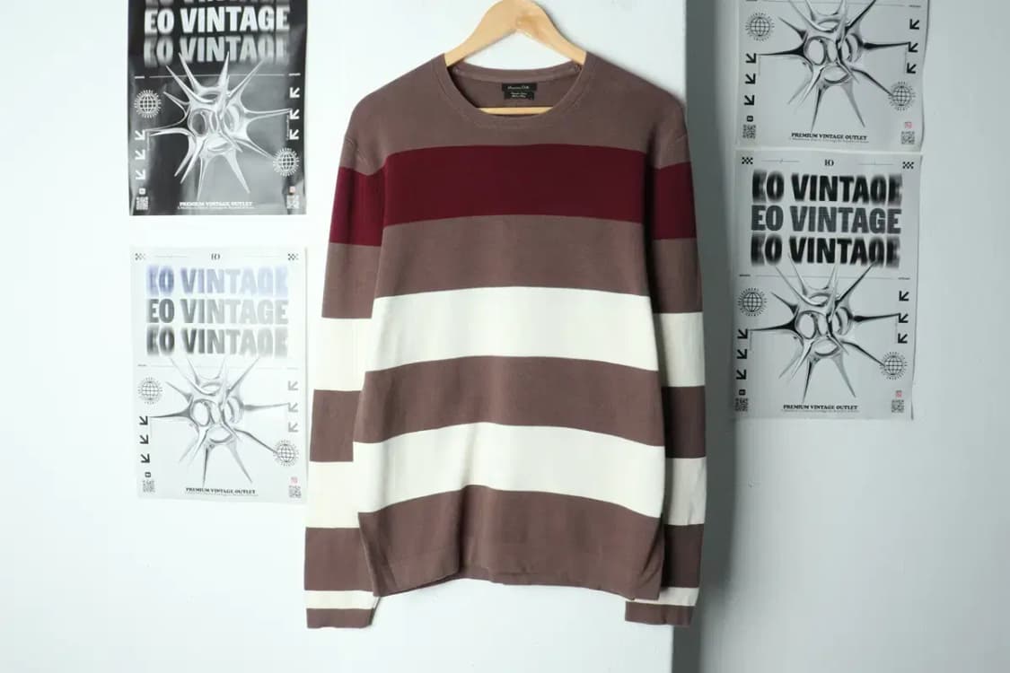 (L-XL) 브랜드빈티지 긴팔티셔츠 마시모두띠 스트라이프-1564B 상품이미지2