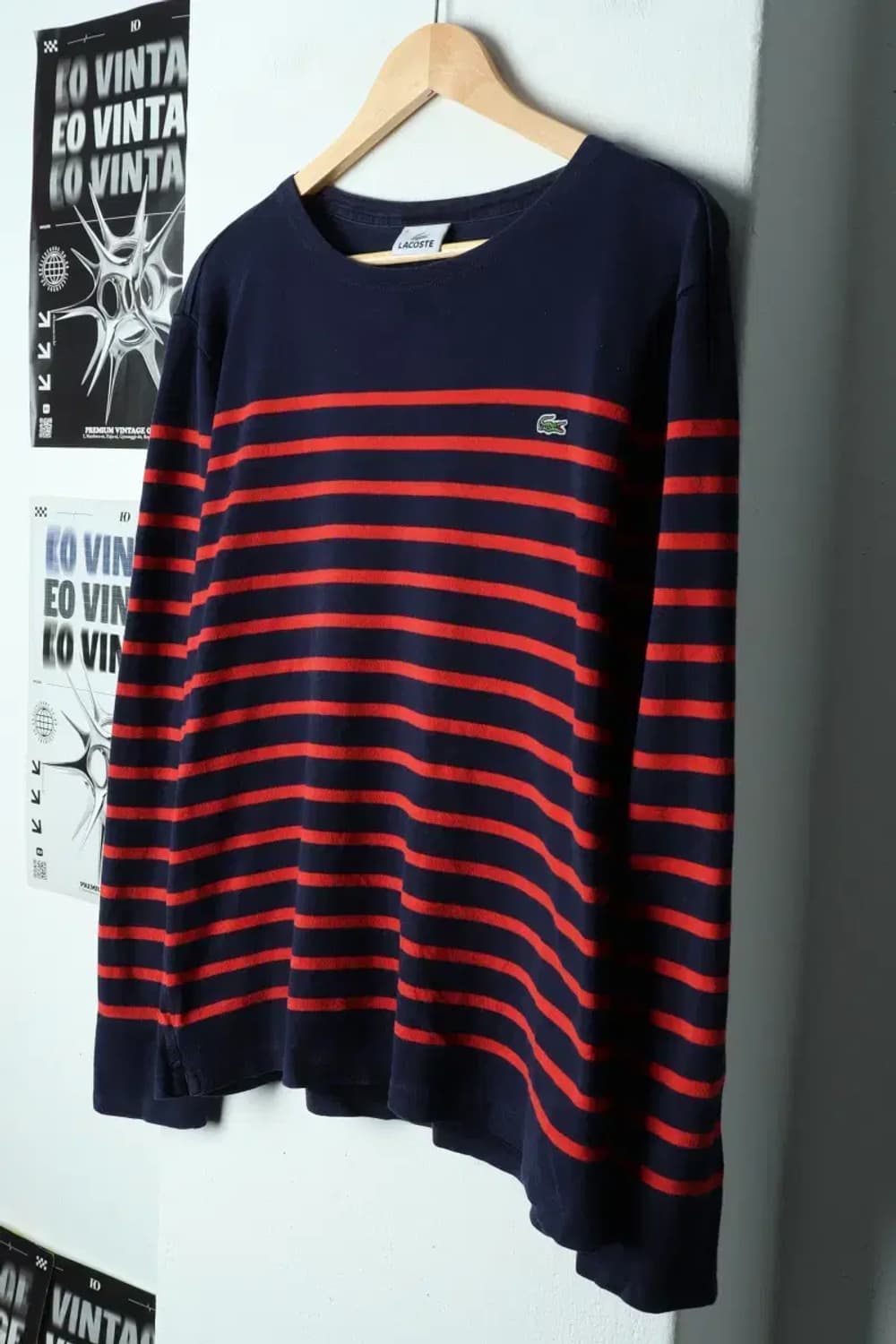 W(XL) 라코스테 긴팔티셔츠 사용감 스트라이프-1564C 상품이미지1