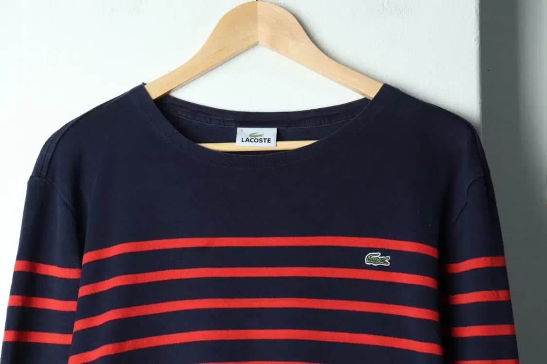 W(XL) 라코스테 긴팔티셔츠 사용감 스트라이프-1564C 상품이미지3